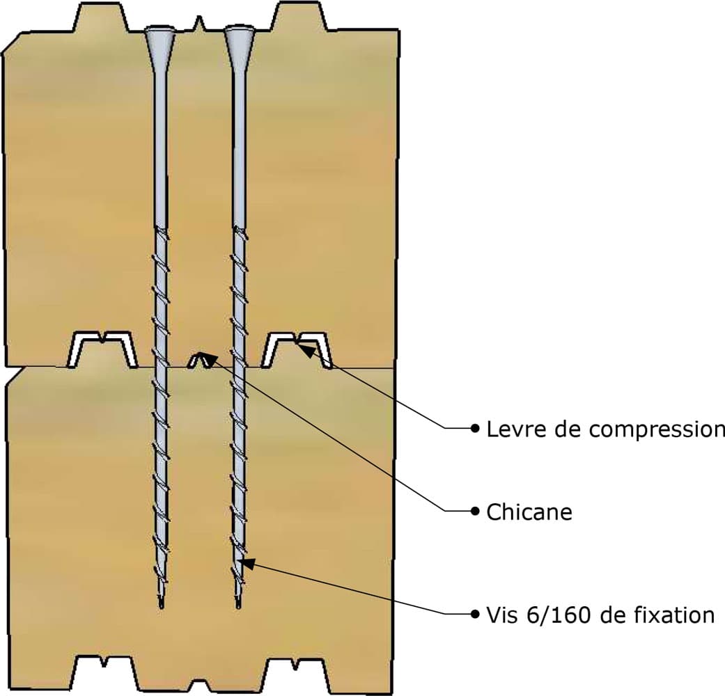 Croquis technique du système constructif PBM breveté