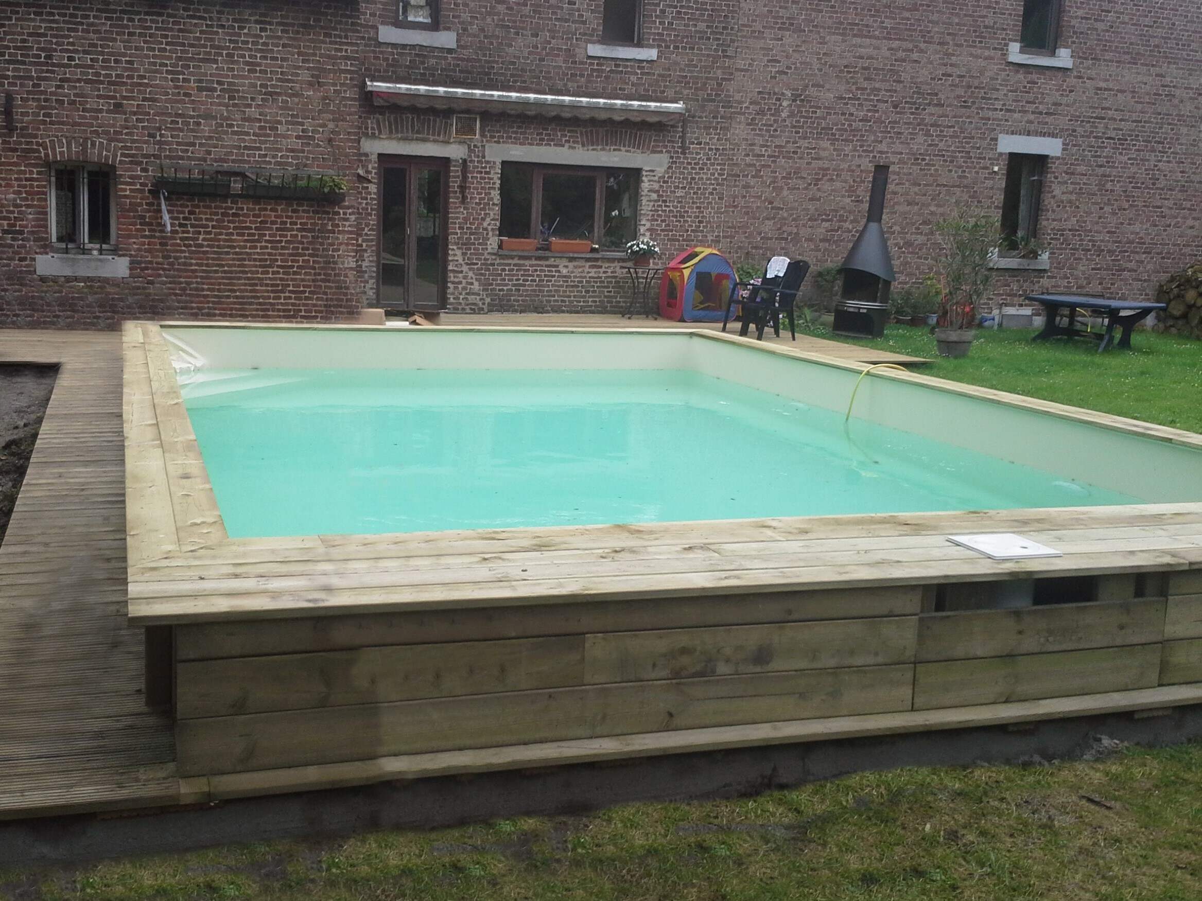 Piscine bois massif PBM enterrée